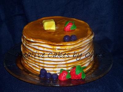 Stack of Pancakes - Cake by Creative Cakes by Chris