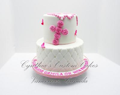 Camila's Baptism - Cake by Cynthia Jones