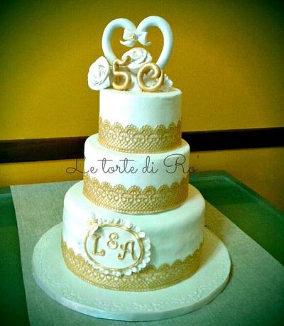 50TH anniversary wedding cake - Cake by LE TORTE DI RO'