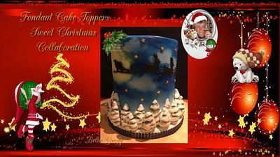 #Fondant Cake Topper Sweet Christmas Collaboration  - Cake by Bella s taartjes