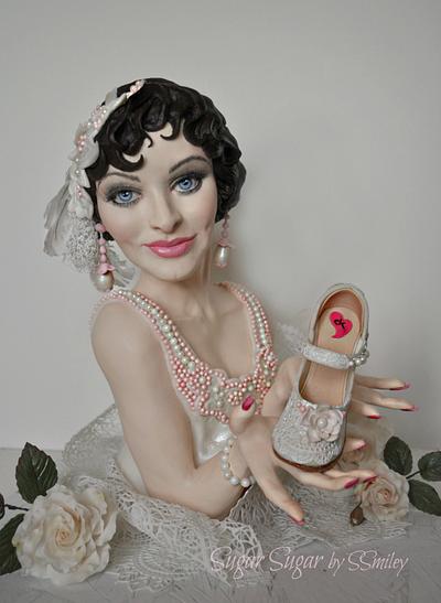 Gatsby Bride - Sweet Easy Collaboration - Cake by Sandra Smiley