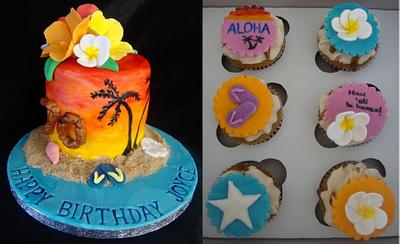 Hawaii Themed Birthday Cake - Cake by SongbirdSweets