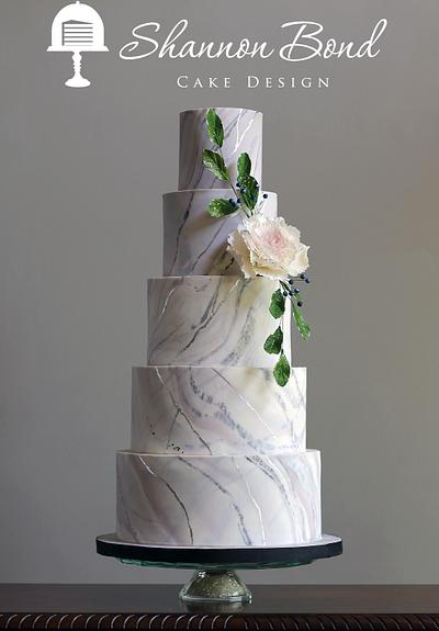 Marbled Wedding Cake - Cake by Shannon Bond Cake Design