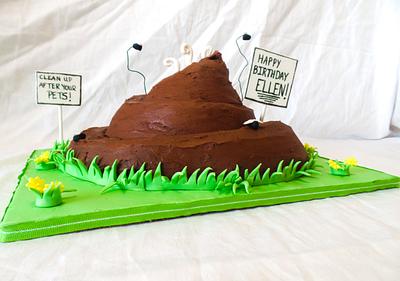 Poo in grass - Cake by Anchored in Cake
