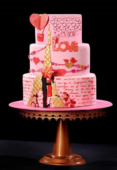Caker Buddies Valentine Collaboration - Love Is In The Air  - Cake by Subhashini 