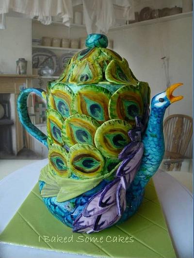 Peacock Teapot - Cake by Julie, I Baked Some Cakes