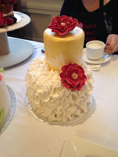 Rose and ruffle cake  - Cake by Claire Potts 