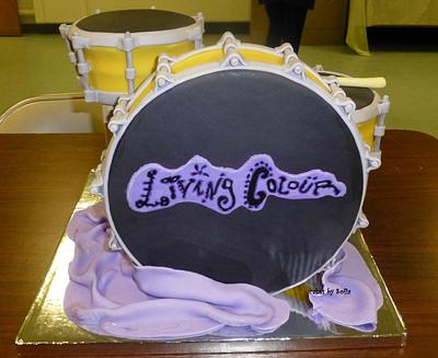 drum kit cake  (living color)  - Cake by Sugar My World
