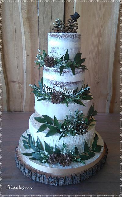 Rustic wedding cake - Cake by Zuzana Kmecova