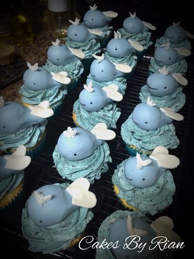 Whale Baby Shower Cupcakes - Cake by Cakes By Rian