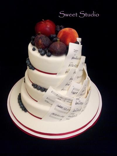 Wedding cake for musicians - Cake by Anna Augustyniak 