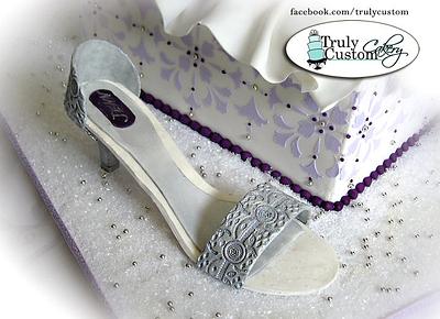 purple bridal shower - Cake by TrulyCustom