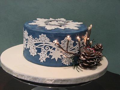 Sweet 16 Winter Wonderland cake - Cake by Beverly Brown