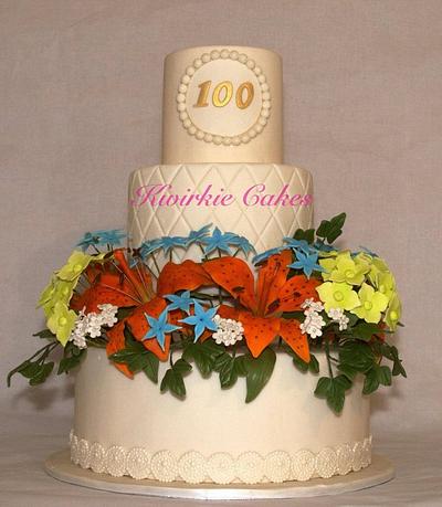 Flower garden - Cake by Kwirkie