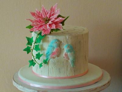 Pink poinsettia - Cake by Katya