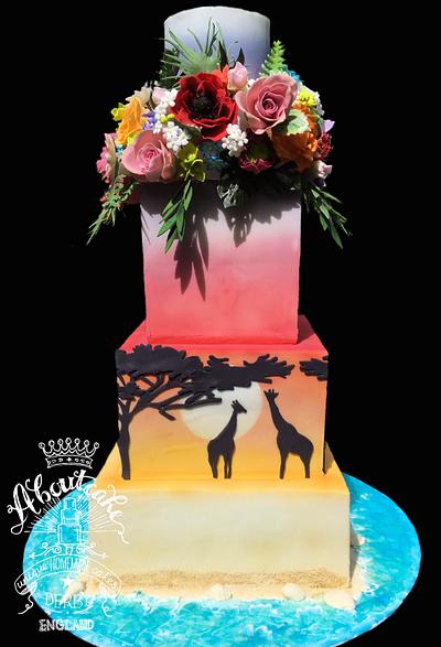 Safari themed wedding cake  - Cake by Claire Ratcliffe