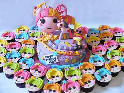 Lala-Oopsies Cake and Lalaloopsy Cupcakes - Cake by Larisse Espinueva