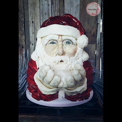 Santa Bust Cake - Cake by SnazzyCakes edible art