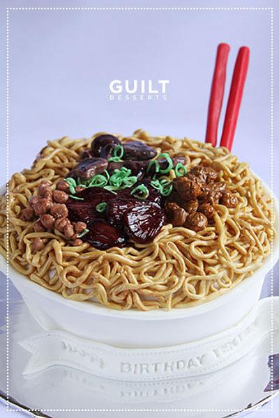 Pork Noodle Birthday Cake - Cake by Guilt Desserts