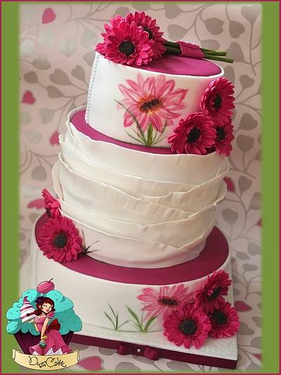 Gerbera Wedding x - Cake by DusiCake