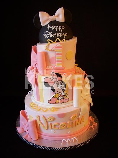 Minnie 1st Birthday - Cake by Karolyn's Kakes, LLC