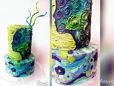 Blue and Green - Cake by Gina Assini