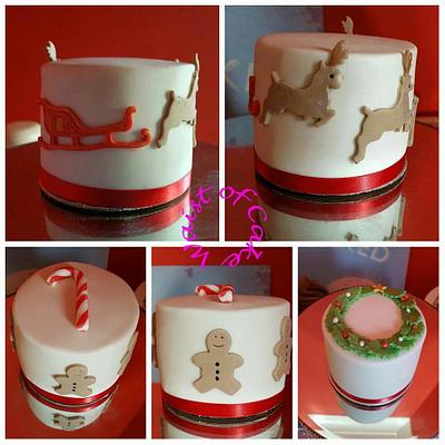 Mini Christmas cakes - Cake by Waist of Cake 
