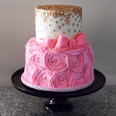 Sequins & Roses - Cake by Sweets By Monica
