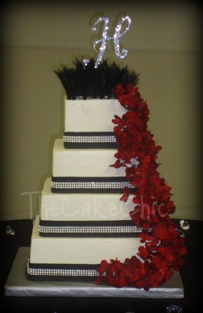 Feather Wedding Cake - Cake by Misty