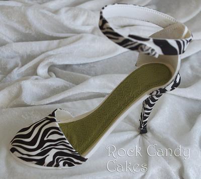 Zebra Print Shoe - Cake by Rock Candy Cakes