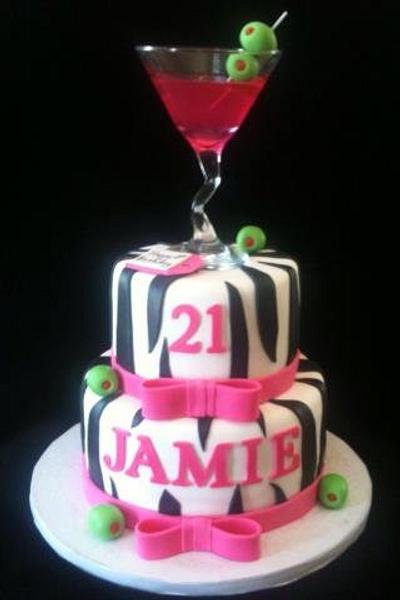 21st Birthday Jello Shot Drink Cake - Cake by Dakota's Custom Confections