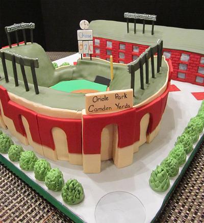 Oriole Park at Camden Yards - Cake by ShelleySugarCreations