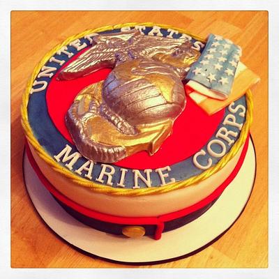 Marine Corps Cake - Cake by Becky Pendergraft