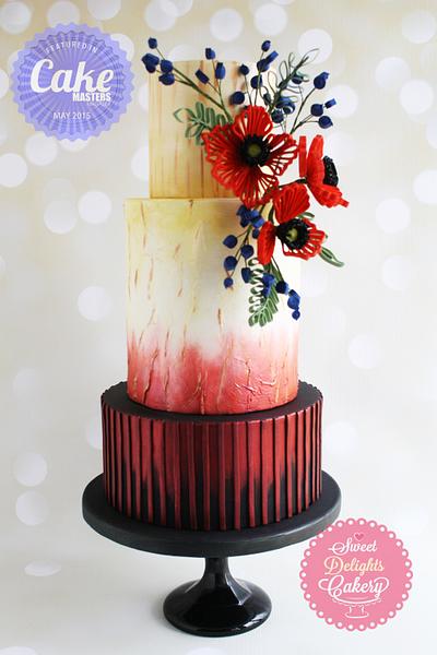 Poppy Art II - Cake by Sweet Delights Cakery