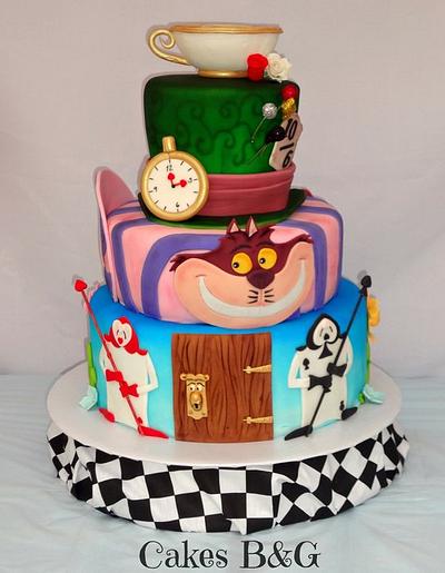 Alice in Wonderland birthday cake - Cake by Laura Barajas 