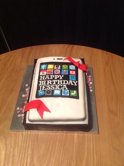 iPhone birthday cake - Cake by Sarah's Crafty Cakes