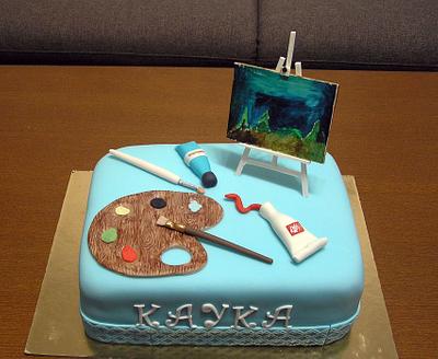 Birthday cake-painter - Cake by Anka