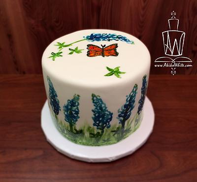 Small Bluebonnet Cake - Cake by Akiko White 