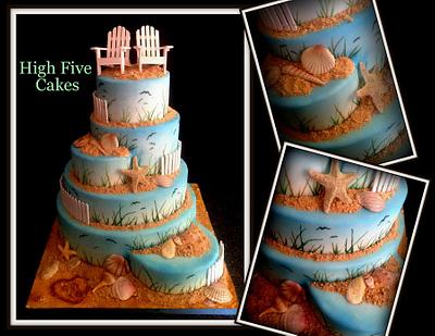 Beachy Wedding - Cake by Sarah Myers