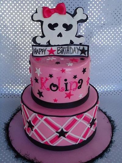 Pink Skull - Cake by Molly Steffens