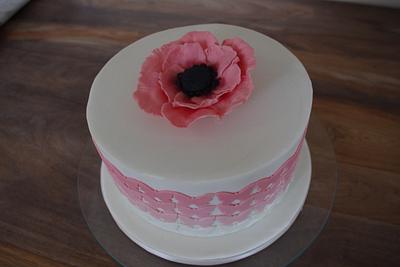 Poppy and Butterfly cake for Mother's Day - Cake by Donnasdelicious