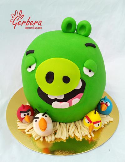 Angry birds - Cake by Gerberacake
