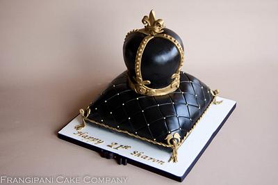 A Regal Crown and Cushion Cake - Cake by Frangipani Cake Company