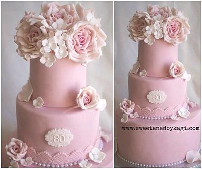Vintage Rose Cake - Cake by Sweetened by Kagi