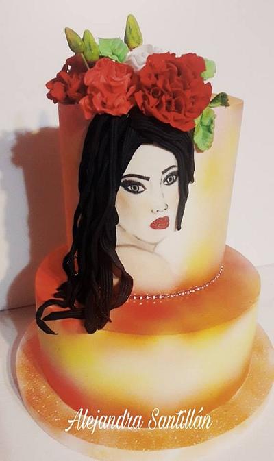 cake pintado!! - Cake by Alejandra Santillán