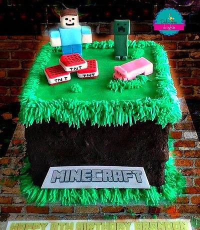 Mine craft cake - Cake by Deb-beesdelights