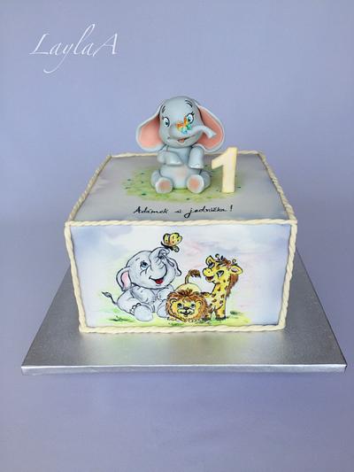 1st birthday  - Cake by Layla A