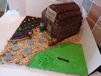 Garden shed - Cake by Dawn and Katherine