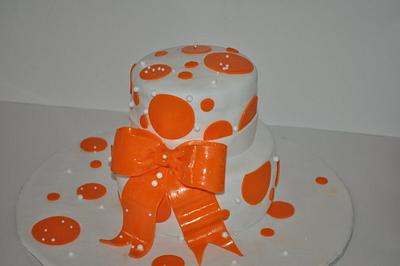 Orange dots - Cake by RaqGen's SweetLane