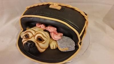 pug in handbag - Cake by joe duff